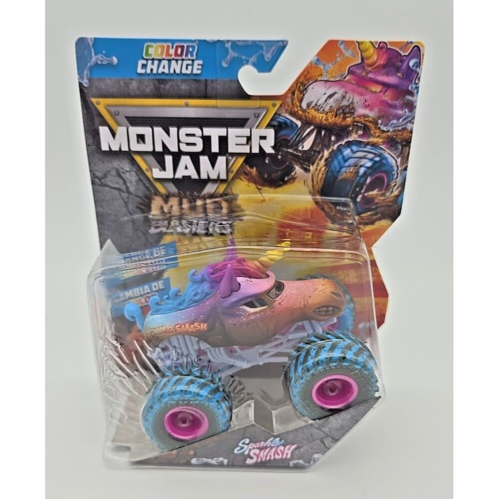 Monster Jam Sparkle Smash Mud Blasters Color Change Truck Toy 2025 New‎